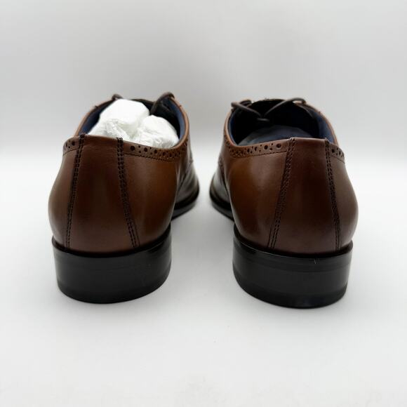 Johnston & Murphy Men Stockton Plain Toe Shoe US 13 M EU 47 Brown Leather NWOB main image 4